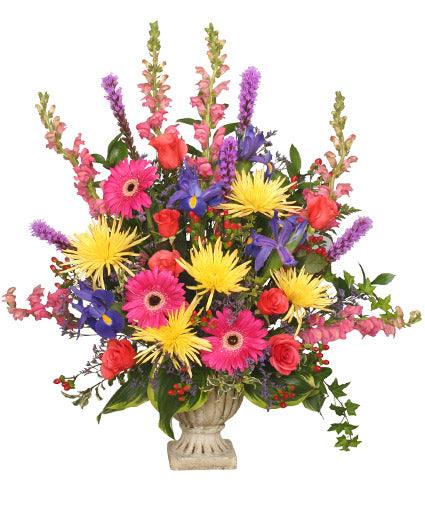 Colorful Tribute Urn - Clayton Florist: The Florist At Plantation