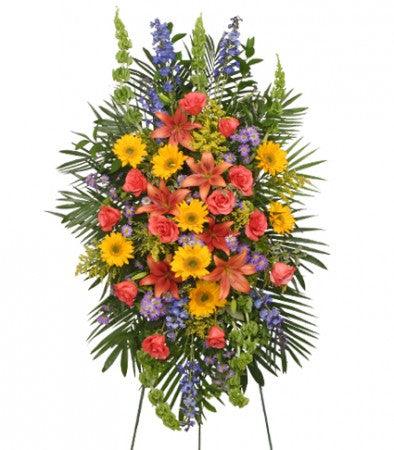 Vibrant Funeral Spray - Clayton Florist: The Florist At Plantation
